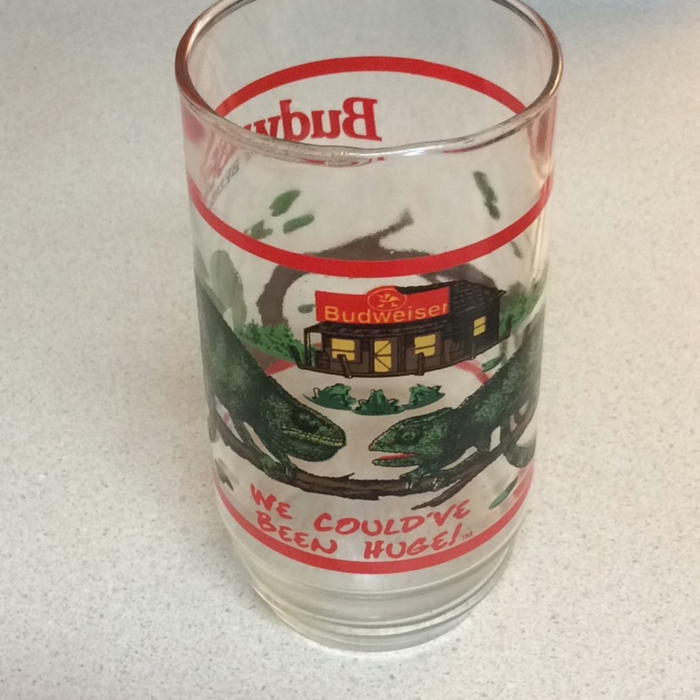 Budweiser iguana glass